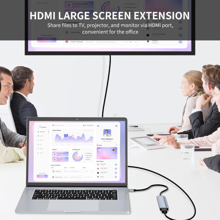 Adattatore docking station USB-C 6 in 1 con HDMI 4K