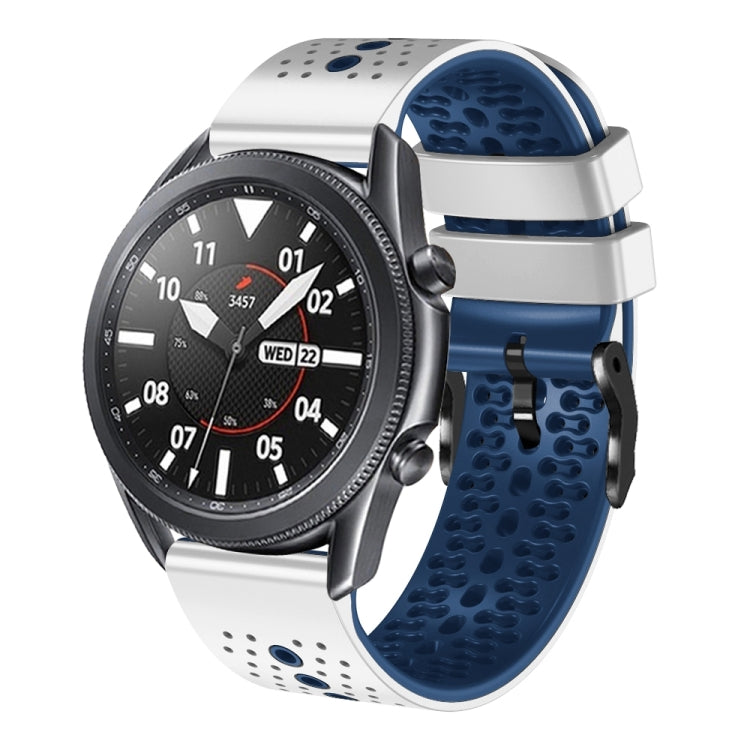 Cinturino in silicone bicolore traforato 22 mm per Galaxy Watch3