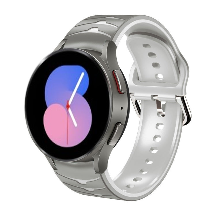 Cinturino in silicone con trama curva per Galaxy Watch 5 44mm
