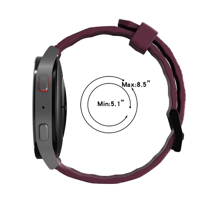 Cinturino in silicone con trama curva per Galaxy Watch 5 44mm
