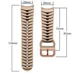 Cinturino in silicone con trama curva per Galaxy Watch 5 44mm