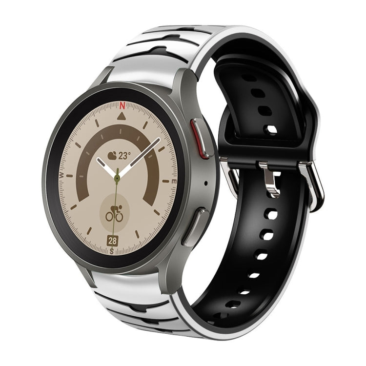 Cinturino in silicone con trama curva per Galaxy Watch 5 Pro 45mm