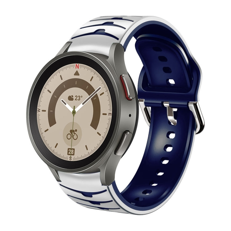 Cinturino in silicone con trama curva per Galaxy Watch 5 Pro 45mm
