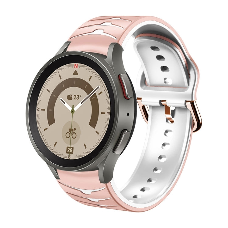 Cinturino in silicone con trama curva per Galaxy Watch 5 Pro 45mm