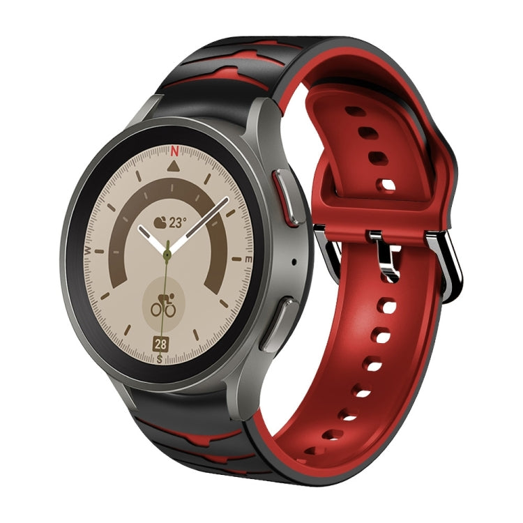 Cinturino in silicone con trama curva per Galaxy Watch 5 Pro 45mm