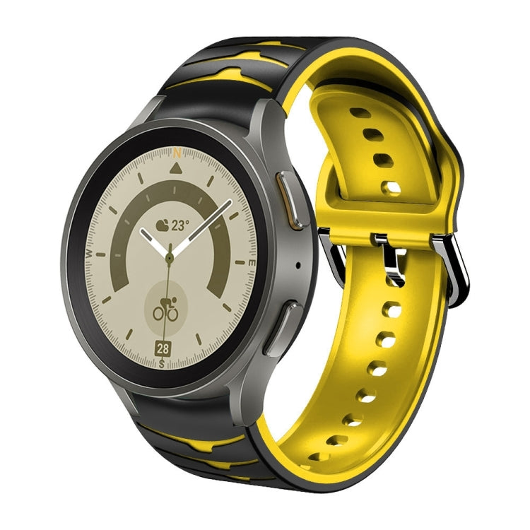 Cinturino in silicone con trama curva per Galaxy Watch 5 Pro 45mm
