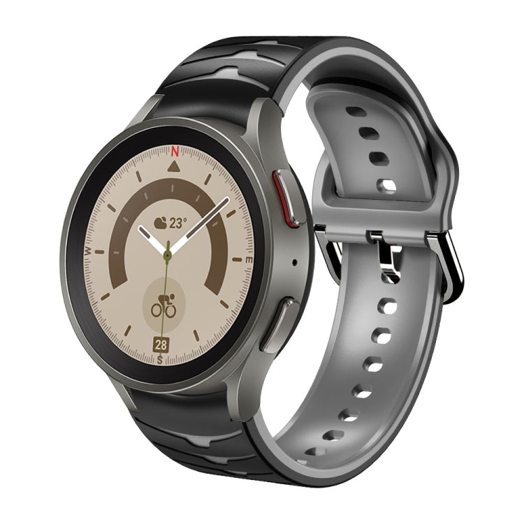 Cinturino in silicone con trama curva per Galaxy Watch 5 Pro 45mm
