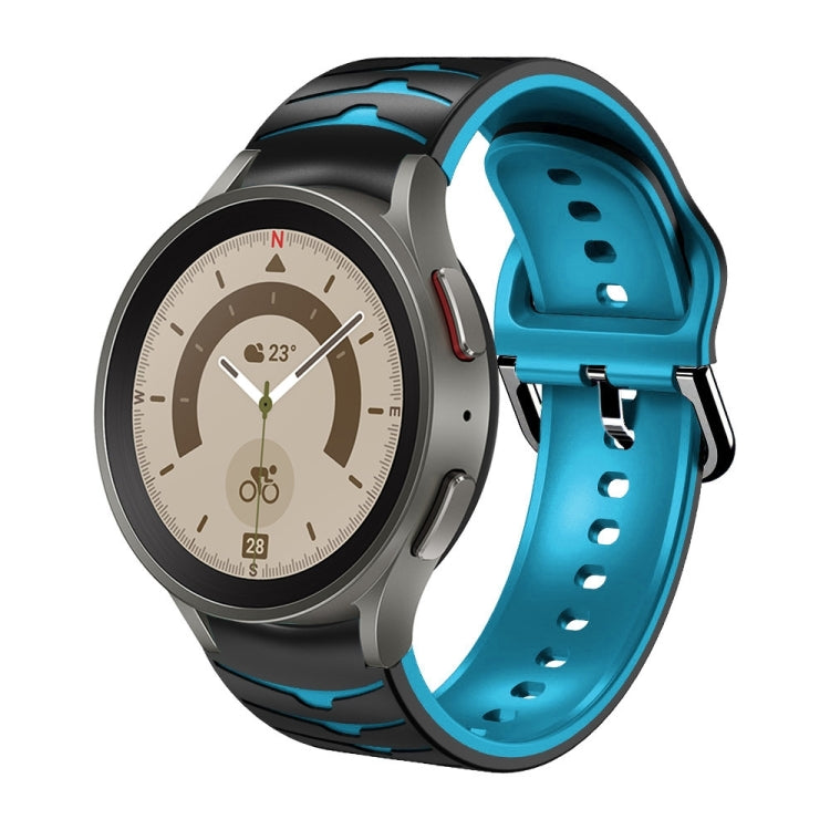 Cinturino in silicone con trama curva per Galaxy Watch 5 Pro 45mm