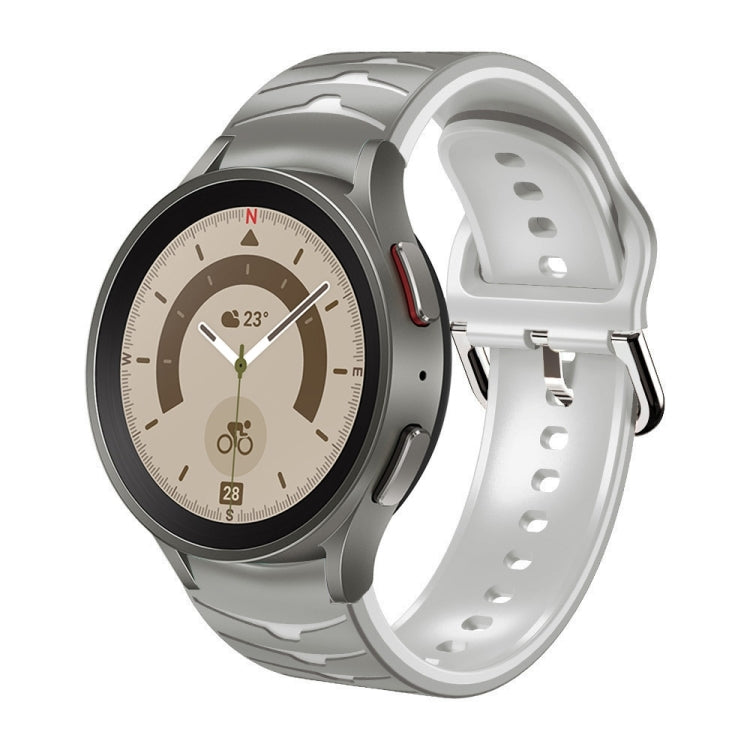 Cinturino in silicone con trama curva per Galaxy Watch 5 Pro 45mm