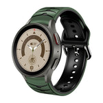 Cinturino in silicone con trama curva per Galaxy Watch 5 Pro 45mm