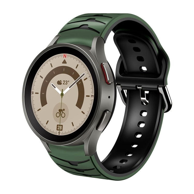 Cinturino in silicone con trama curva per Galaxy Watch 5 Pro 45mm
