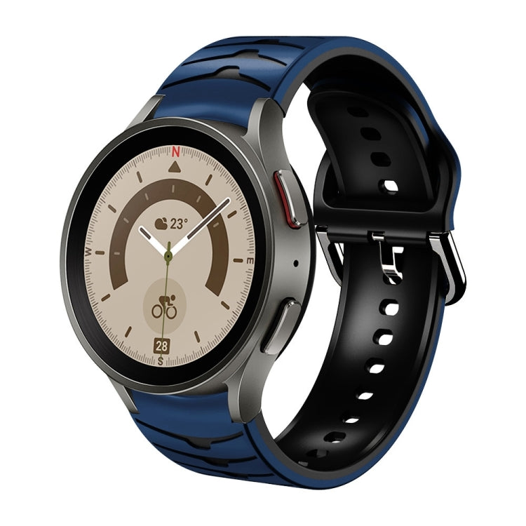Cinturino in silicone con trama curva per Galaxy Watch 5 Pro 45mm