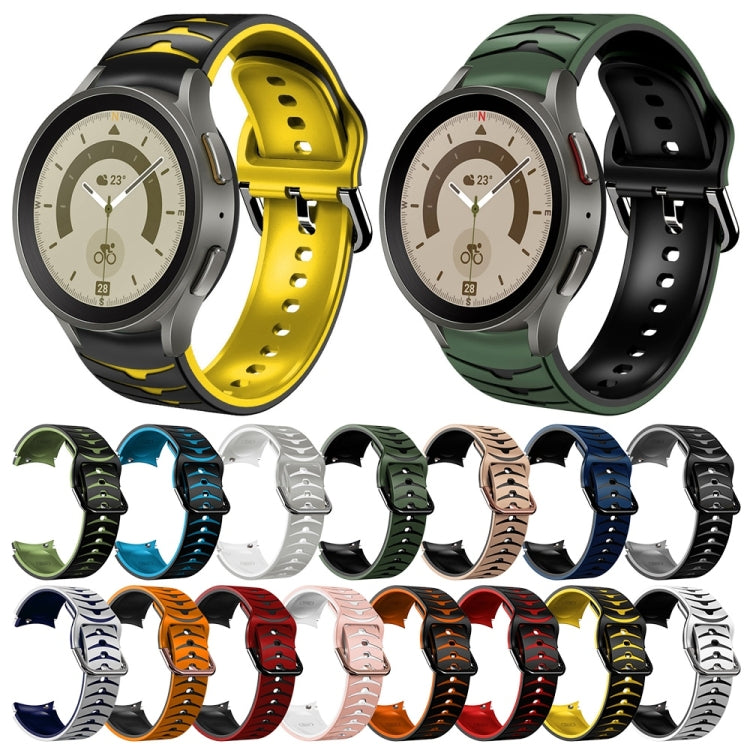 Cinturino in silicone con trama curva per Galaxy Watch 5 Pro 45mm