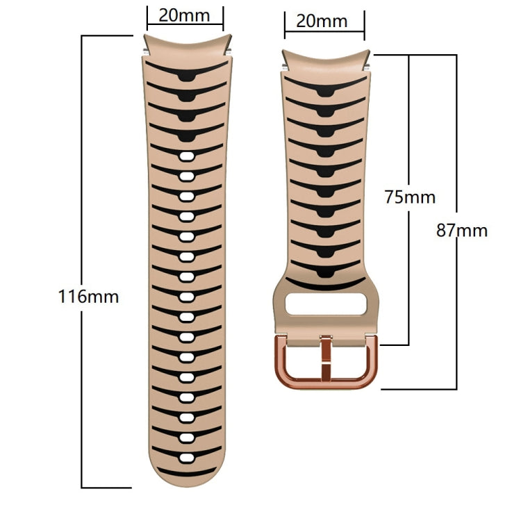 Cinturino in silicone con trama curva per Galaxy Watch4 40mm