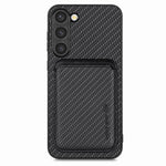 Custodia portafoglio in pelle fibra di carbonio per Galaxy S23 Ul
