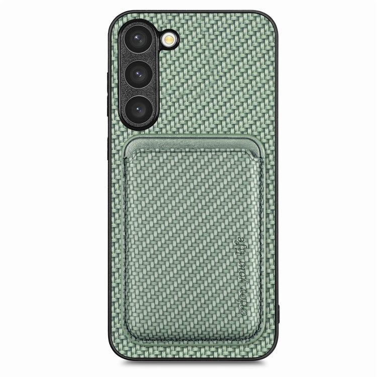 Custodia portafoglio in pelle fibra di carbonio per Galaxy S23 Ul