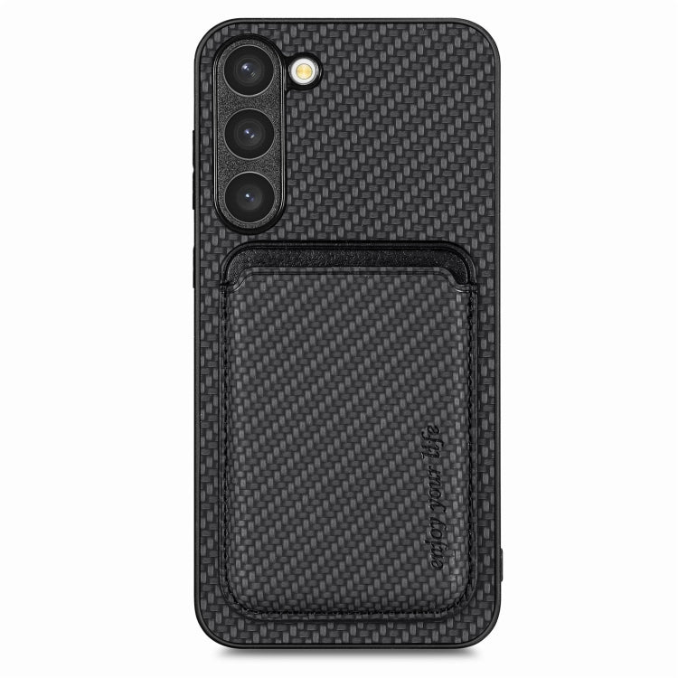 Custodia portafoglio in pelle fibra di carbonio per Galaxy S23 Ul