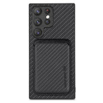 Custodia portafoglio in pelle fibra di carbonio per Galaxy S23 Ul