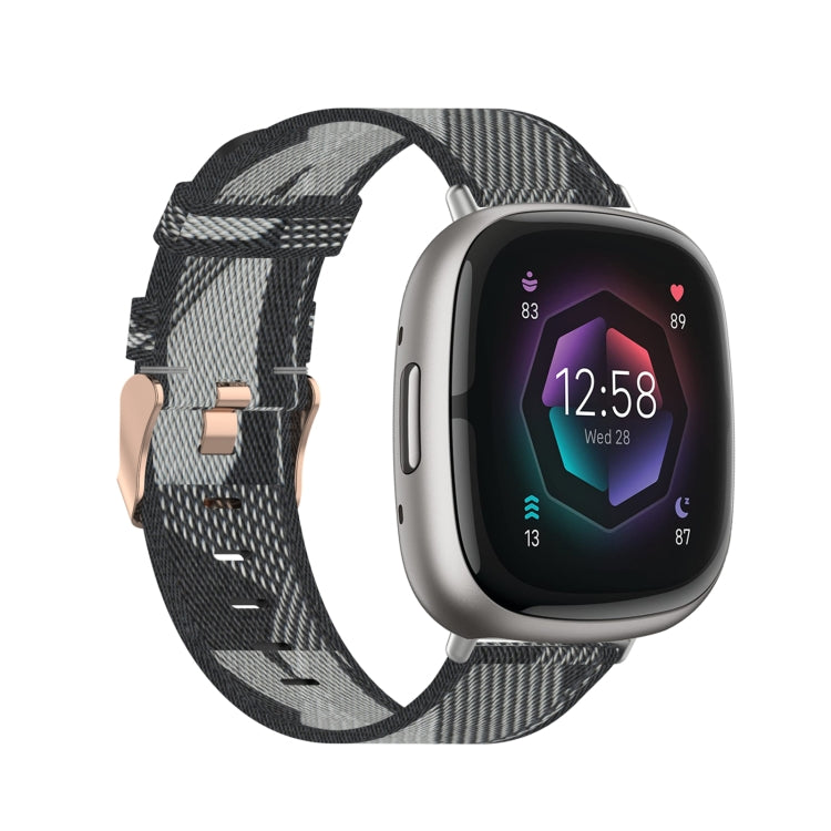 Cinturino in nylon intrecciato per Fitbit Versa 3 e Sense