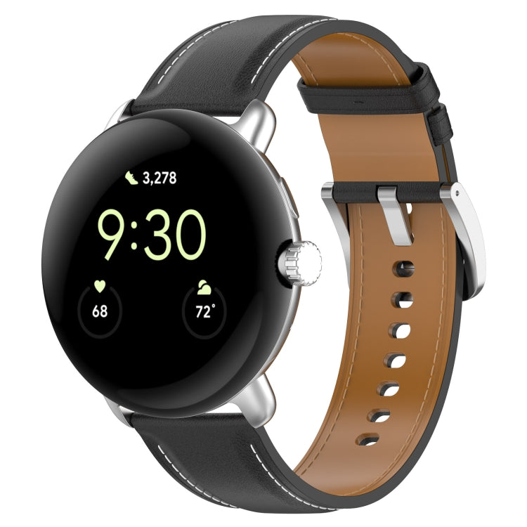 Cinturino in pelle cucito per Google Pixel Watch 41mm