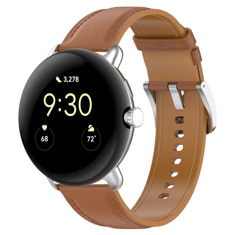 Cinturino in pelle cucito per Google Pixel Watch 41mm