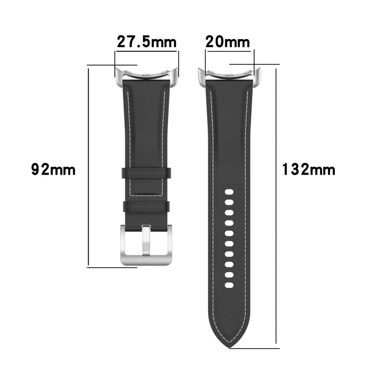 Cinturino in pelle cucito per Google Pixel Watch 41mm