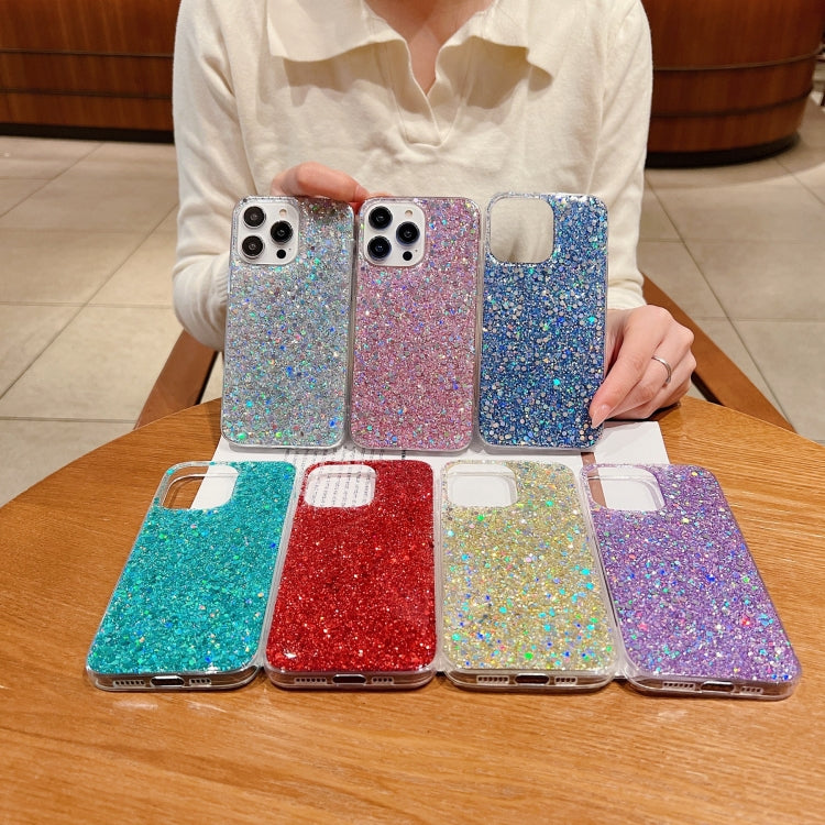 Custodia per telefono in TPU epossidico con paillettes glitterate, For iPhone 13, For iPhone 13 mini, For iPhone 12 Pro Max