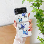Custodia TPU glitter farfalla per Samsung Galaxy Z Flip4
