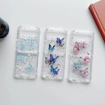 Custodia TPU glitter farfalla per Samsung Galaxy Z Flip4
