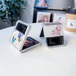 Custodia TPU glitter farfalla per Samsung Galaxy Z Flip4