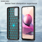 Per Xiaomi Poco M5s Custodia per telefono TPU in fibra di carbonio con trama spazzolata, For Xiaomi Poco M5s