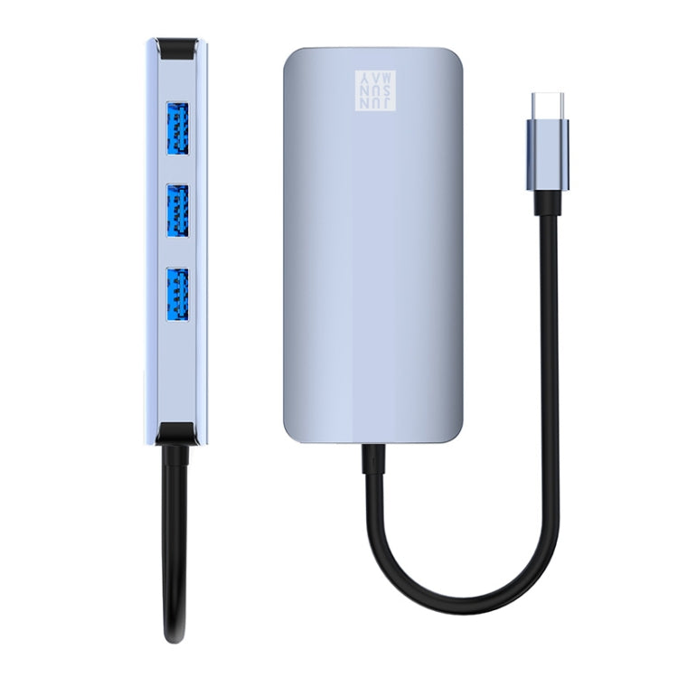 Adattatore Hub USB-C 6 in 1 HDMI 4K RJ45 1000M