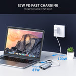 Adattatore docking station USB-C 7 in 1 con HDMI 4K