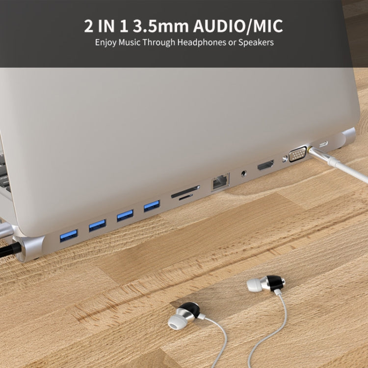 Hub USB C 11 in 1 con lettore schede SD/TF e HDMI 4K