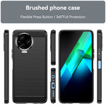 Custodia per telefono TPU in fibra di carbonio con trama spazzolata, For Infinix Note 12 2023, For Infinix Note 12 Pro
