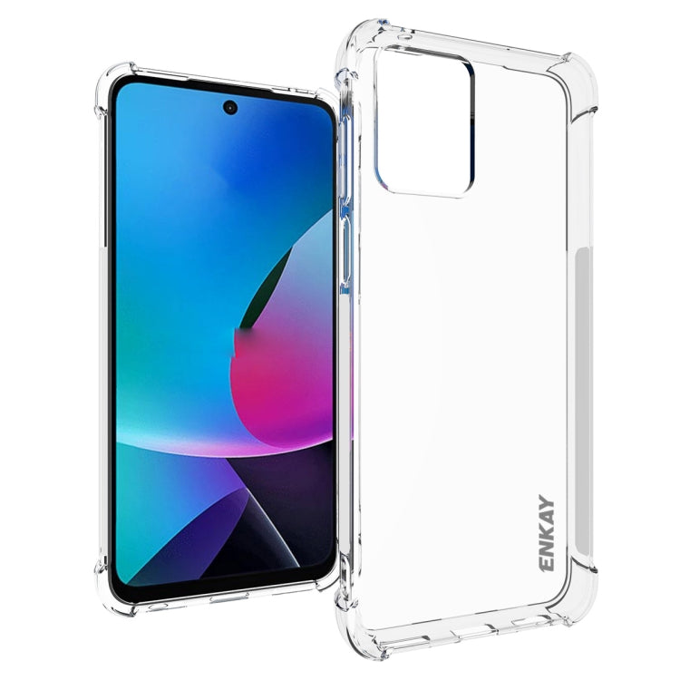 ENKAY Custodia per telefono antiurto in TPU trasparente, For Motorola Moto G 5G 2023, For Motorola Moto G53 5G, For Motorola Moto X40 5G
