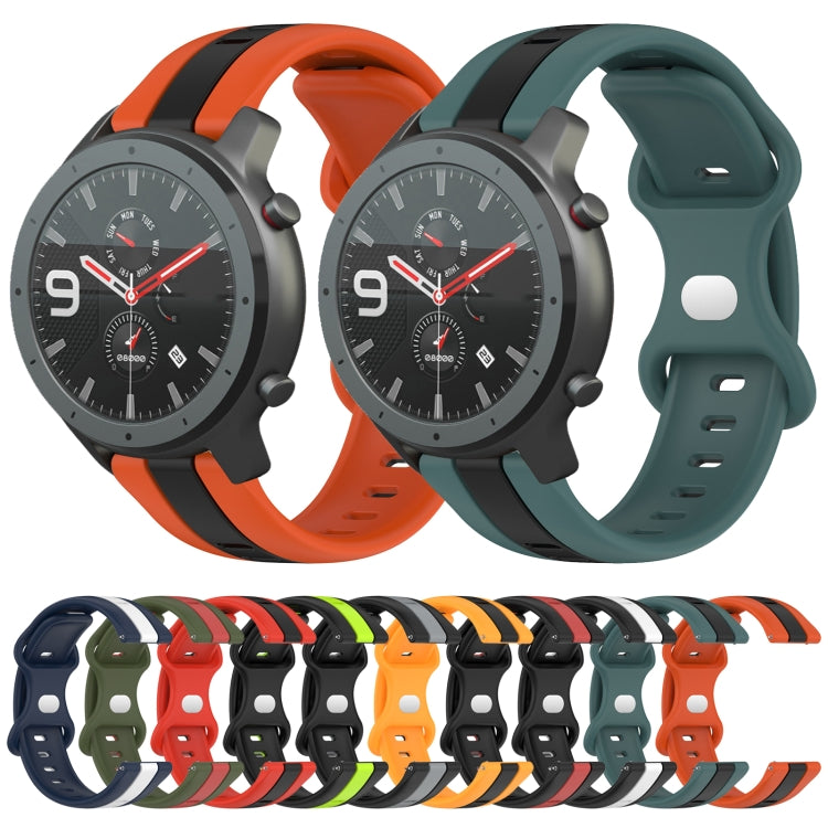 Cinturino in silicone bicolore 22 mm per Amazfit GTR 47mm
