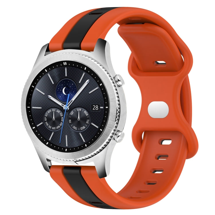 Cinturino in silicone bicolore 22 mm per Samsung Gear S3