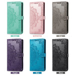 Custodia per telefono in pelle goffrata fiore mandala, For Honor Magic 4 Pro, For Honor X8 5G, For Honor X30 / Magic 4 Lite 5G, For Infinix Note 11