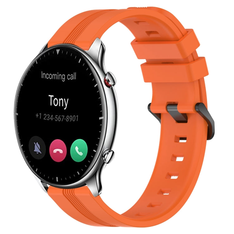 Cinturino in silicone a strisce concave da 22 mm, For Amazfit GTR 2, For Amazfit 3