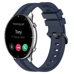 Cinturino in silicone a strisce concave da 22 mm, For Amazfit GTR 2, For Amazfit 3