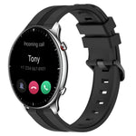 Cinturino in silicone a strisce concave da 22 mm, For Amazfit GTR 2, For Amazfit 3