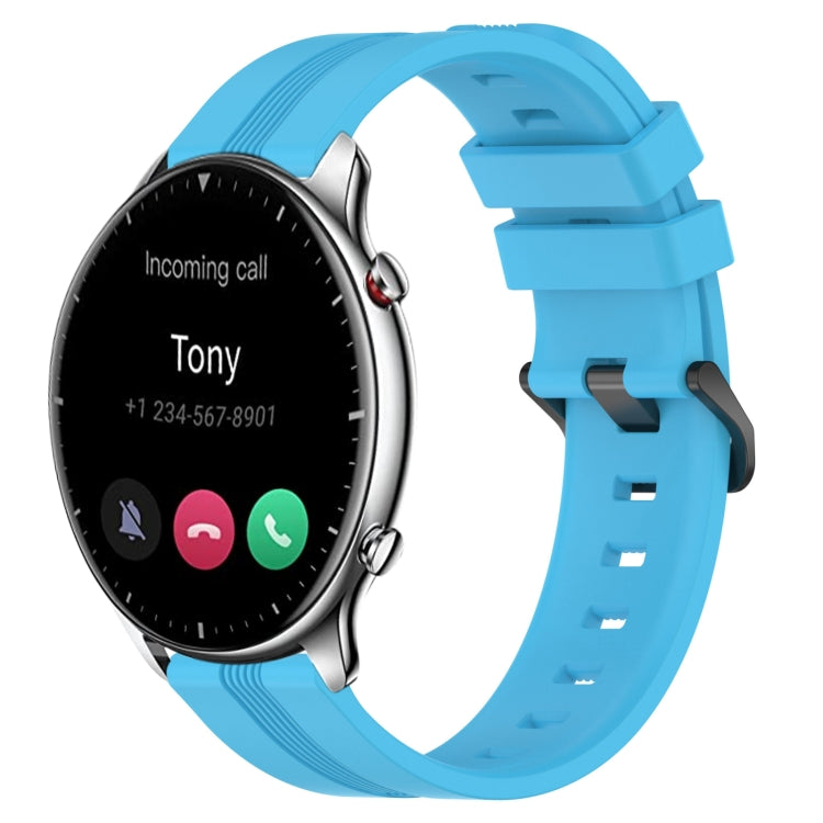 Cinturino in silicone a strisce concave da 22 mm, For Amazfit GTR 2, For Amazfit 3