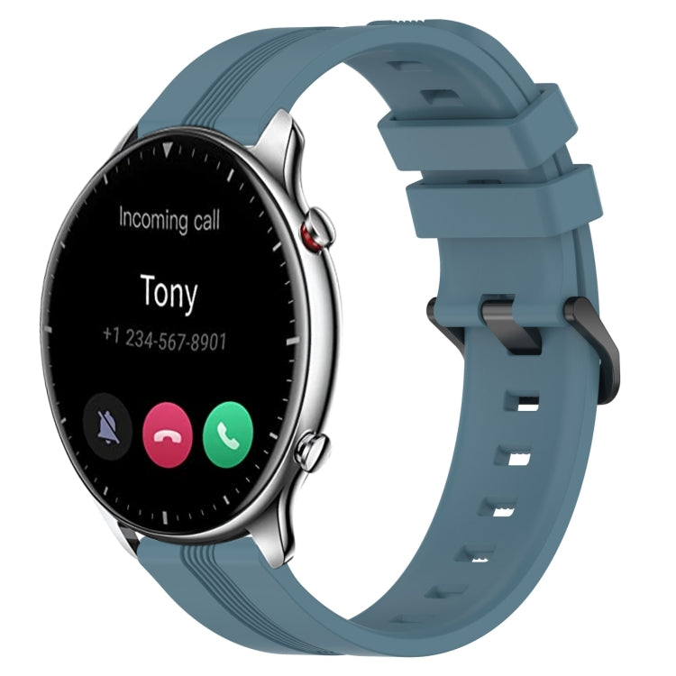 Cinturino in silicone a strisce concave da 22 mm, For Amazfit GTR 2, For Amazfit 3