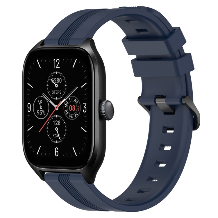 Cinturino in silicone a strisce concave da 20 mm, For Amazfit GTS 4, For Amazfit GTS 3