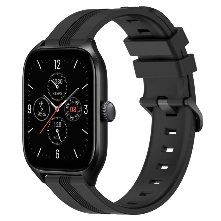 Cinturino in silicone a strisce concave da 20 mm, For Amazfit GTS 4, For Amazfit GTS 3