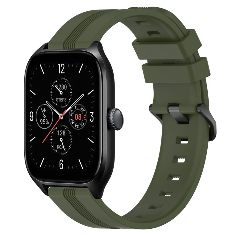 Cinturino in silicone a strisce concave da 20 mm, For Amazfit GTS 4, For Amazfit GTS 3