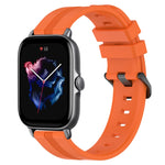Cinturino in silicone a strisce concave da 20 mm, For Amazfit GTS 4, For Amazfit GTS 3
