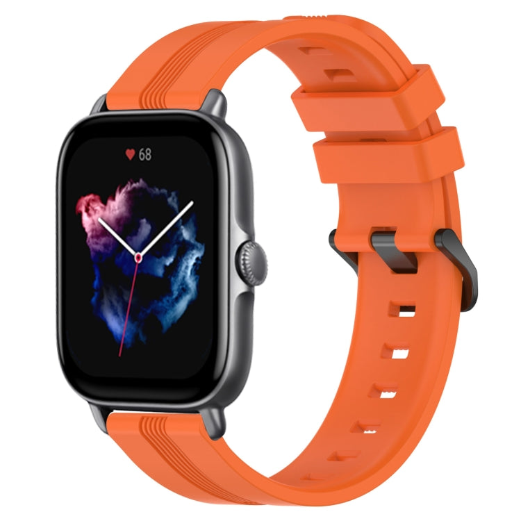 Cinturino in silicone a strisce concave da 20 mm, For Amazfit GTS 4, For Amazfit GTS 3
