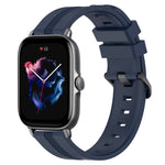 Cinturino in silicone a strisce concave da 20 mm, For Amazfit GTS 4, For Amazfit GTS 3